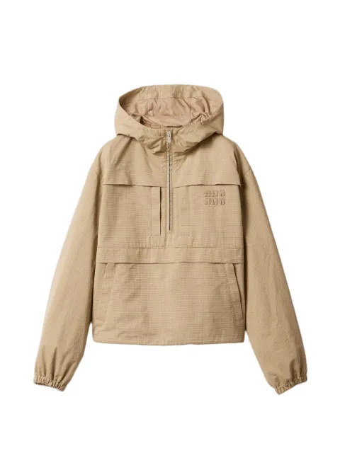 Miu Miu ripstop blouson jacket Neutrals ML1459SOOO19CU
