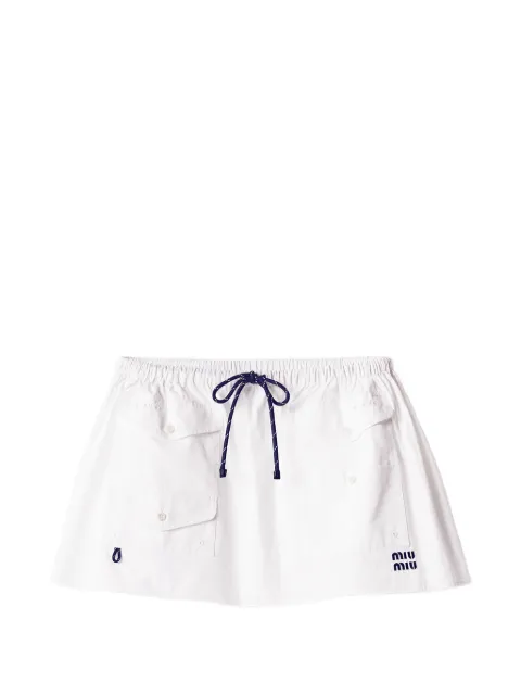 Miu Miu poplin miniskirt White MG2643SOOO10RG