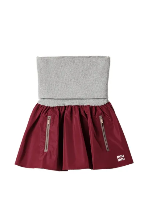Miu Miu technical fabric miniskirt Red MG2634SOOO19EC
