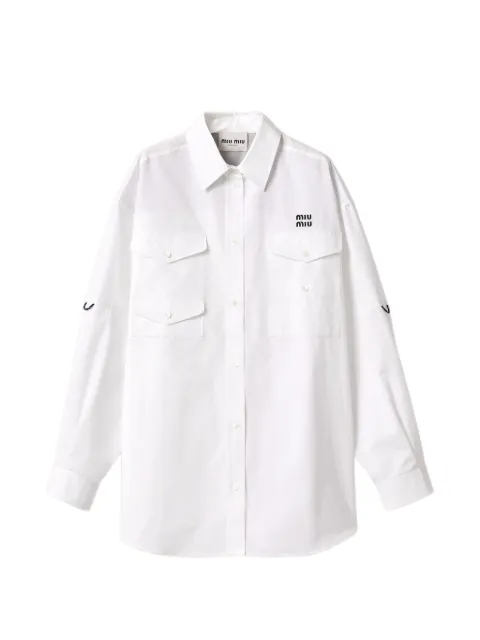 Miu Miu poplin shirt-dress White MF6234SOOO10RG