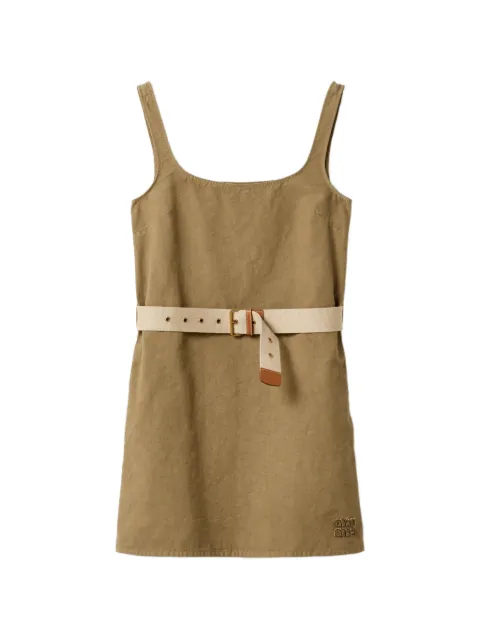 Miu Miu old gabardine mini-dress Brown MF6181SOOO19EK