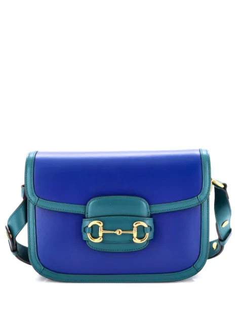 Gucci Pre-Owned Horsebit 1955 Leather Small shoulder bag Blue WSUOM4LLVHY1Q5V1