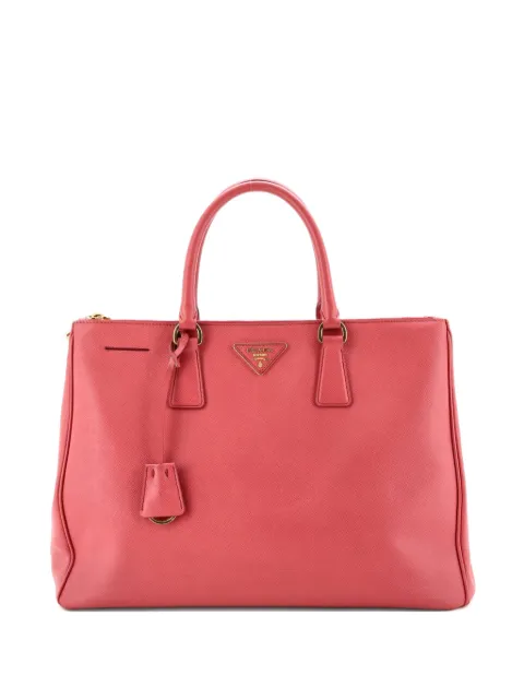 Prada Pre-Owned Double Zip Lux Saffiano Leather Large tote bag Pink J66XY798NDOFQVUJ