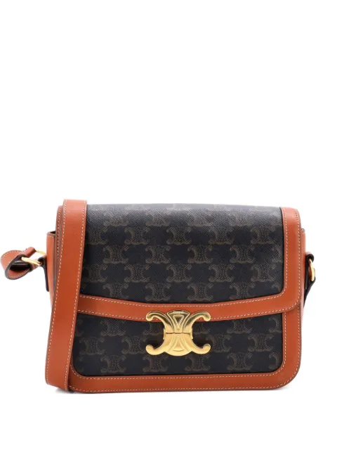 Celine Pre-Owned Triomphe Triomphe Coated Canvas Medium shoulder bag Brown ZLRRYF7OP5ZLJKHW