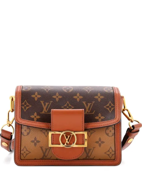 Louis Vuitton Pre-Owned Dauphine Shoulder Bag Reverse Monogram Canvas Mini crossbody bag Brown I44FT6I3XBNTHN77