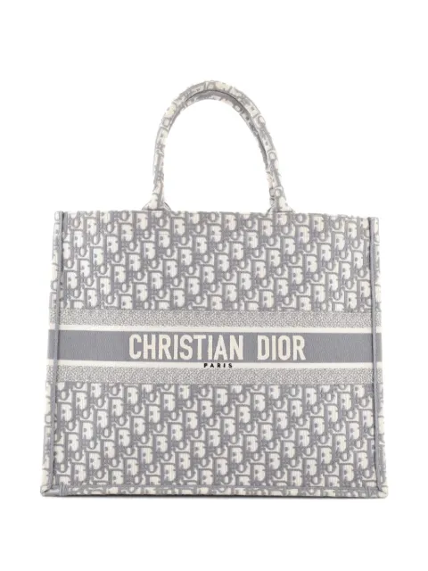 Christian Dior Pre-Owned Book Oblique Canvas Large tote bag Grey V9P4DW9HICDZYK1R