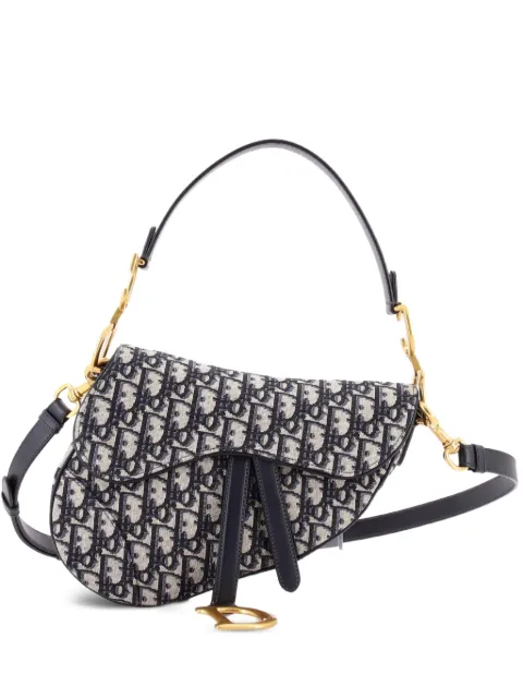 Christian Dior Pre-Owned Saddle Handbag with Strap Oblique Canvas Medium shoulder bag Blue VK3V9L92T6KRCSRZ