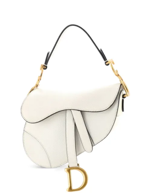 Christian Dior Pre-Owned Saddle Handbag Leather Mini shoulder bag Neutrals 7I4OHYHUGHDZ7HH9