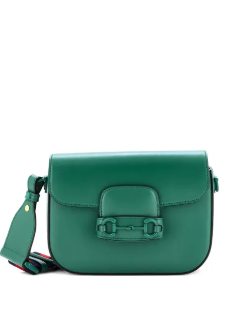 Gucci Pre-Owned Horsebit 1955 Shoulder Bag Leather Mini crossbody bag Green 83RRAEC6Q28TUYG8