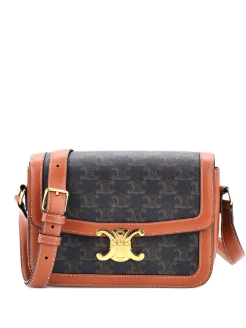 Celine Pre-Owned Triomphe Triomphe Coated Canvas Medium shoulder bag Brown TD93ZOIW9IMS71WD