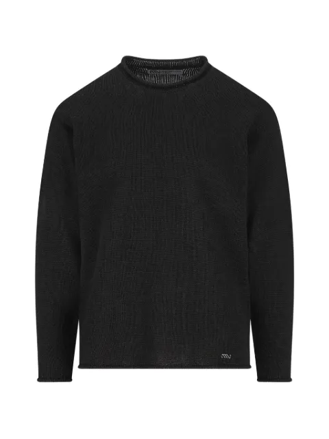 Massimo Osti Studio ribbed crew-neck sweater Black MKN303A110707G999