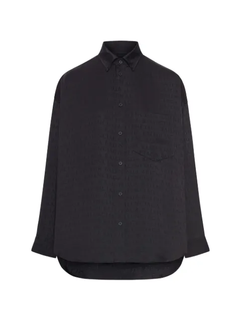 Balenciaga logo chest-pocket shirt Black 850978TTO54
