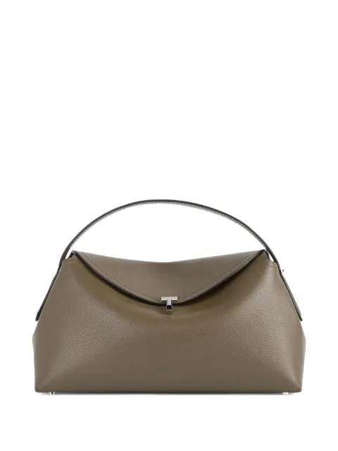 TOTEME T-lock grained-leather top handle Green 234WAL961LE0030356