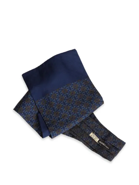 Hermès Pre-Owned 1990s geometric-print silk scarf Blue 15016332