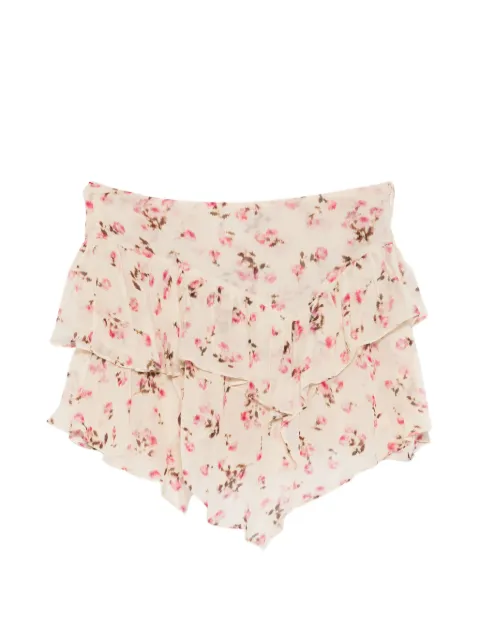MARANT ÉTOILE ruffled floral skirt Neutrals JU0486FAD1J08E