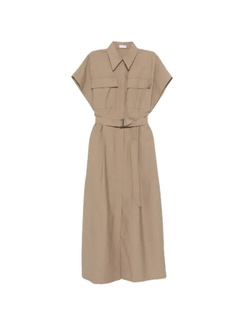 Brunello Cucinelli pocket belted midi dress Neutrals ML140A5475C9325