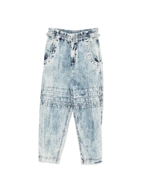 MARANT ÉTOILE elasticated-waistband tapered jeans Blue PA0662FAD1H04E30BU