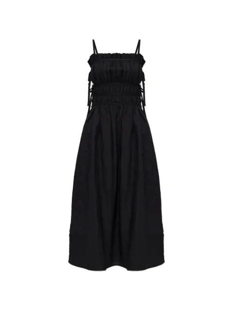 Cult Gaia ruffled tie midi dress Black DR1443LN3390
