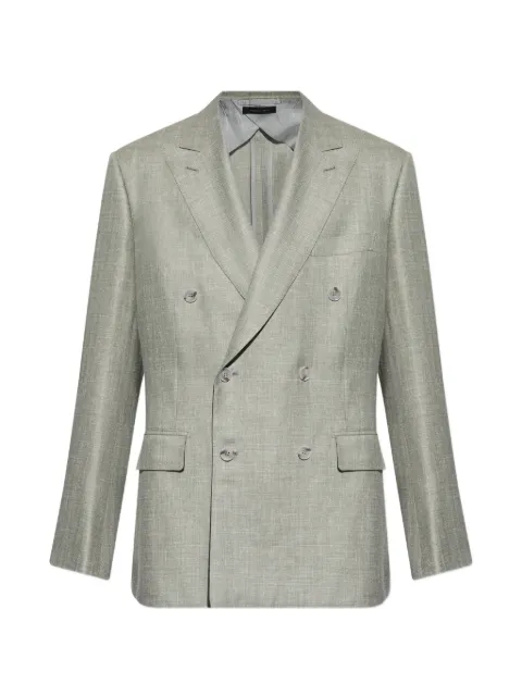 Brioni double-breasted blazer Grey RGPZ0TPDA50