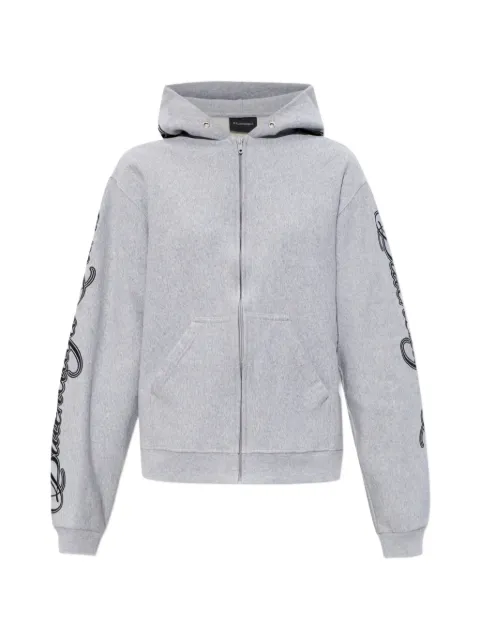 Balenciaga logo zip-up hoodie Grey 851236TTVM8