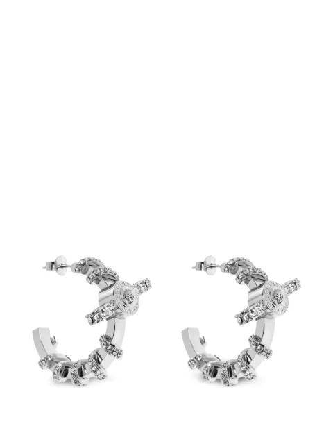 Versace Gianni ribbon crystal earrings Silver 10229471A00621