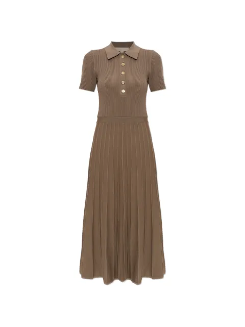 Michael Michael Kors half-button pleated midi dress Brown MT5834F33D