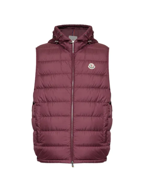 Moncler hooded quilted gilet Red L10911A00019597X2