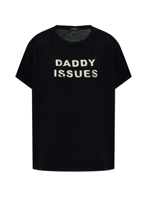 R13 slogan-motif T-shirt Black R13WK001