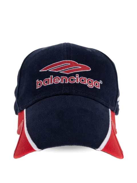 Balenciaga embroidered baseball cap Blue 857722410B2