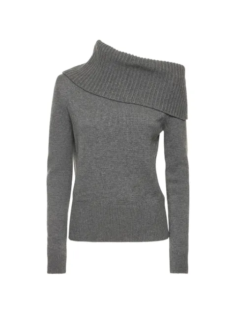 Michael Kors asymmetric one-shoulder cashmere sweater Grey BK454Y0003