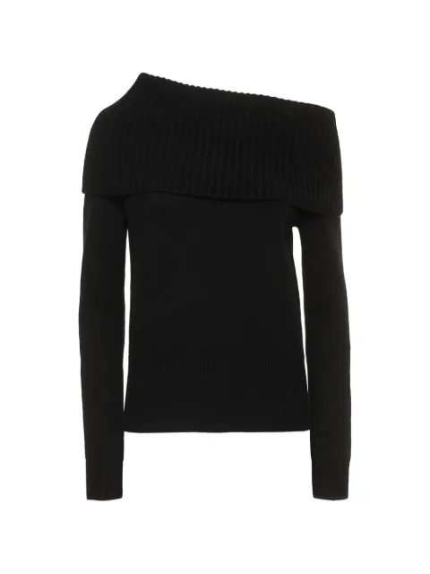 Michael Kors asymmetric-neckline cashmere sweater Black BK454Y0003