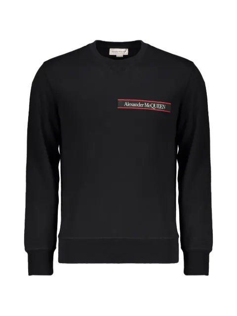 Alexander McQueen logo-patch sweatshirt Black 642663QTX75