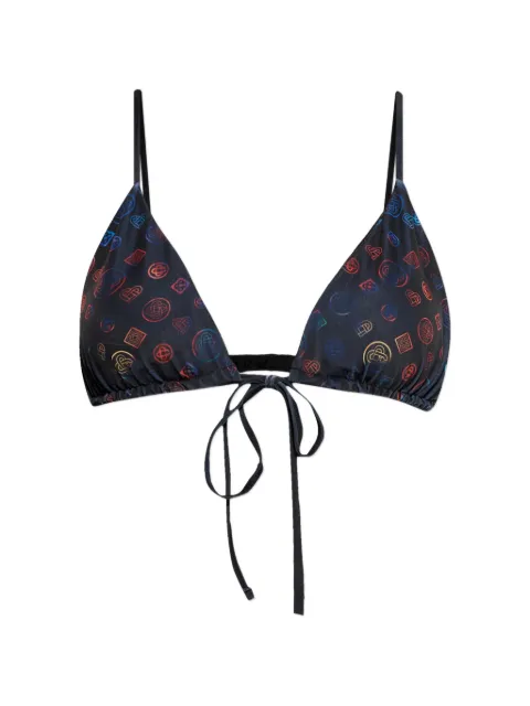 Casablanca monogram tie bikini top Blue WSP26SWM08301