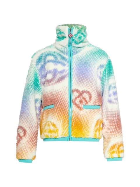 Casablanca monogram-pattern zip-up jacket White WSP26JK39001