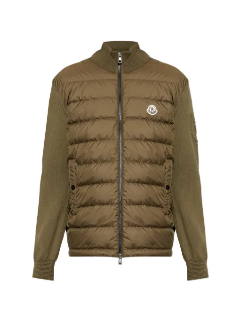 Moncler zip-up padded-front cardigan Green L10919B00020M1115