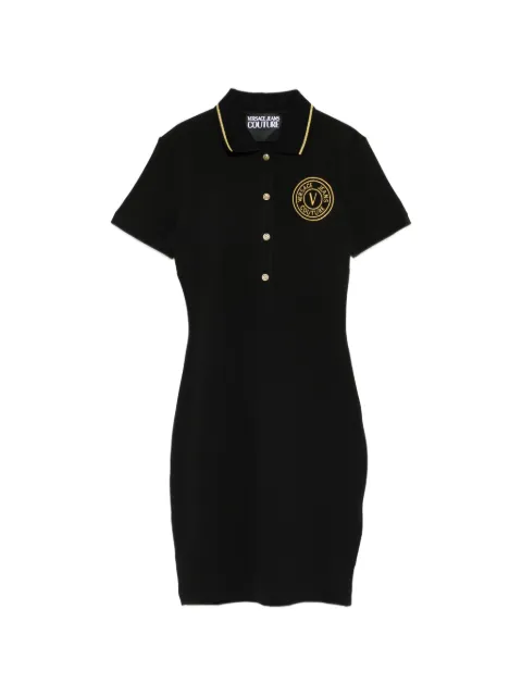 Versace Jeans Couture button logo mini dress Black 80HAOT03CJ01T