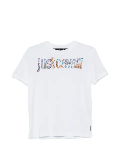 Just Cavalli floral logo T-shirt White 80PAHT03CJ500