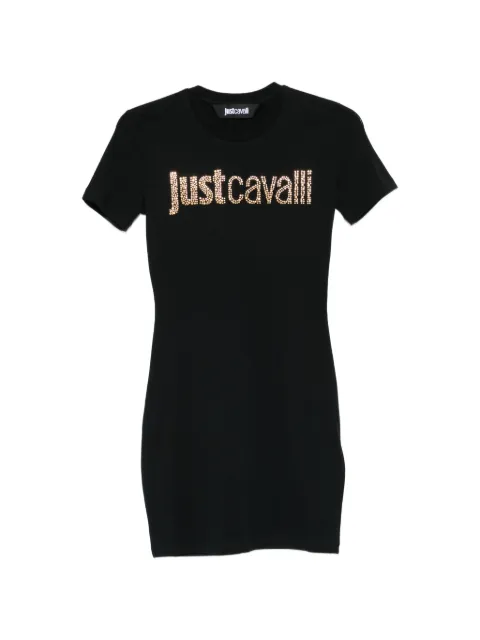 Just Cavalli logo-embellished mini dress Black 80PAOE21CJ112