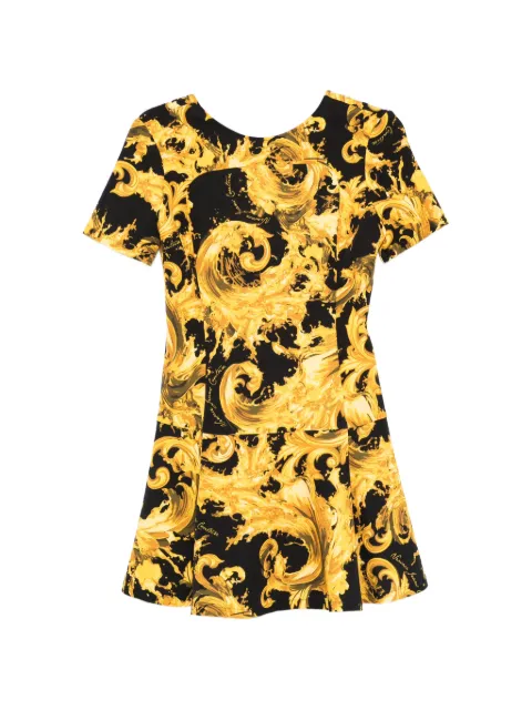 Versace Jeans Couture baroque print mini dress Black 80HAO918NS756