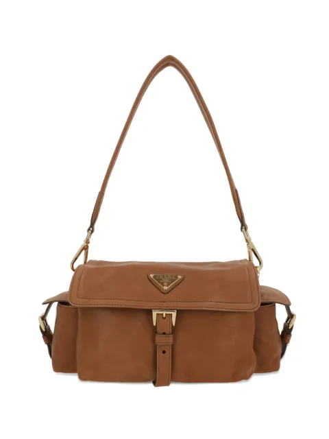 Prada medium Explore buckle leather shoulder bag Brown 1BD394VNOO2DX8