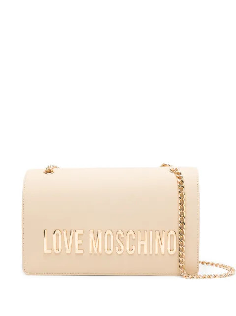 Love Moschino logo-plaque shoulder bag Neutrals JC4192PP1OKD0