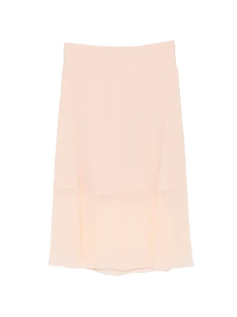 Mugler sheer-panelled midi skirt Pink 26S1JU05903016