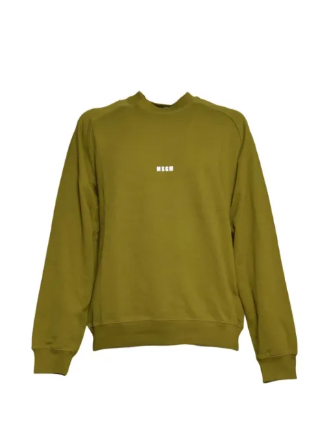 MSGM logo crew-neck sweatshirt Green 3940MM50325779938