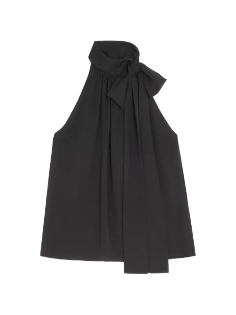Valentino Garavani bow-detail silk-crepe blouse Black BAEBX51MH