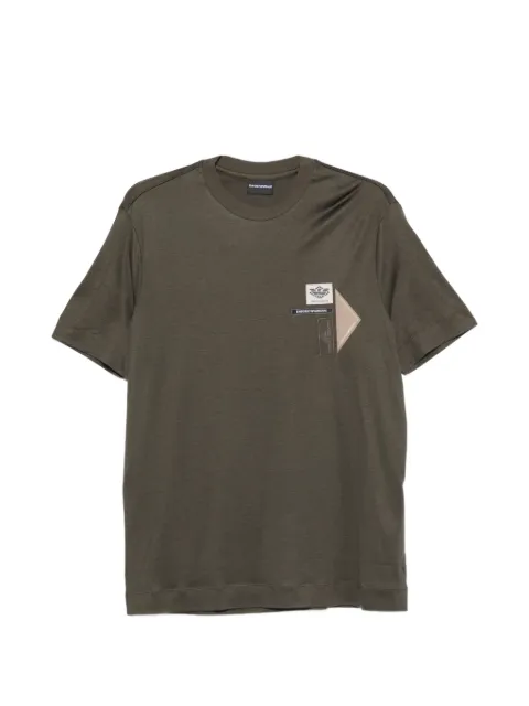 Emporio Armani patch-detail T-shirt Green EM002959AF18312U8120