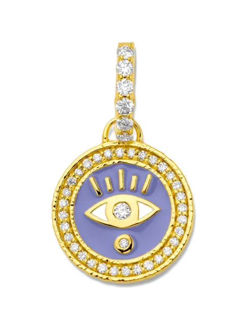 BUDDHA MAMA eye-embellishment diamond pendant Gold 4458PPERI