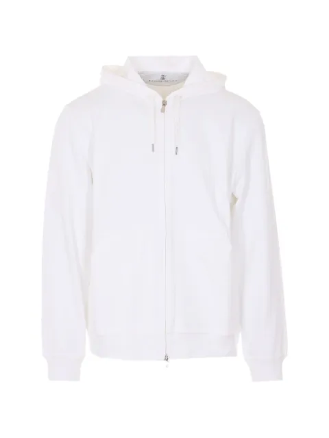 Brunello Cucinelli zip-up hoodie White MW8639069GC7220