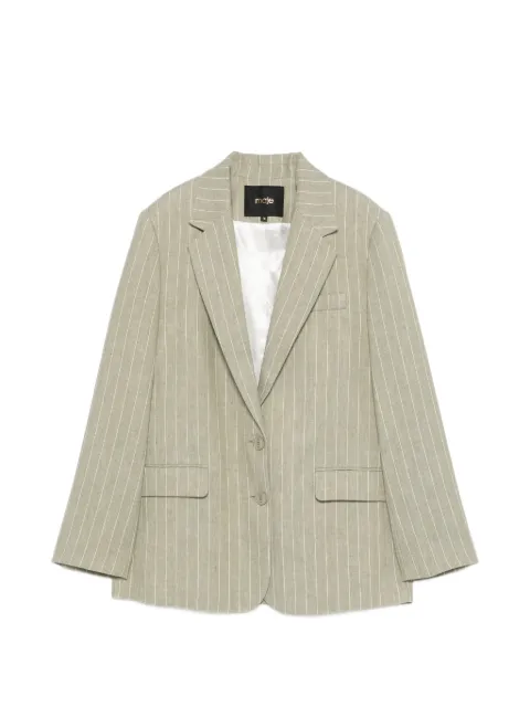 Maje linen blend suit jacket Neutrals MFPVE00800