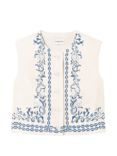 Claudie Pierlot sleeveless short jacket Neutrals CFPVE00570