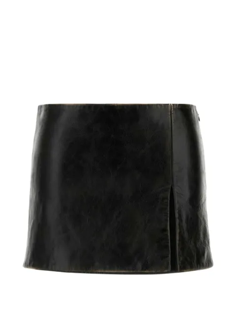 Miu Miu leather miniskirt Black MPD831SOOO18BU